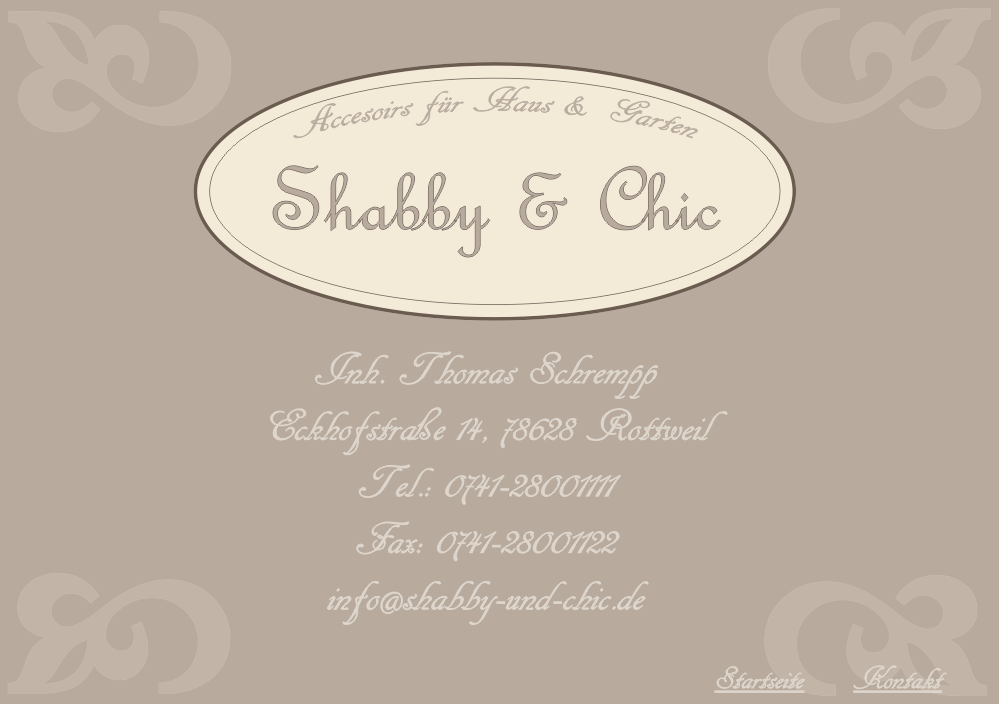 Shabby & Shic - Impressum